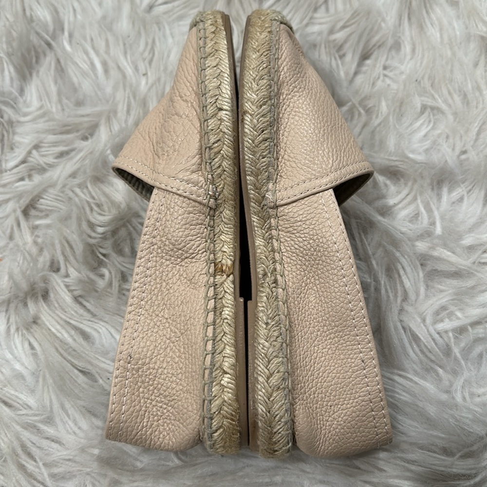 Anthropologie Maypol Pebbled Leather Slip On Espadrilles Sz 6.5 - Picture 4 of 16